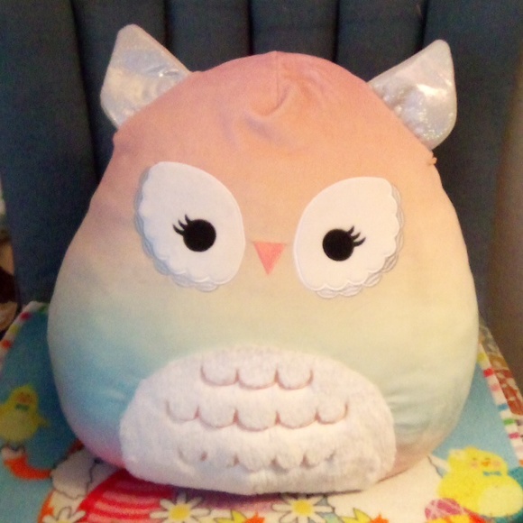 Squishmallows Other - Big "18 Rainbow Owl Squishmallow.